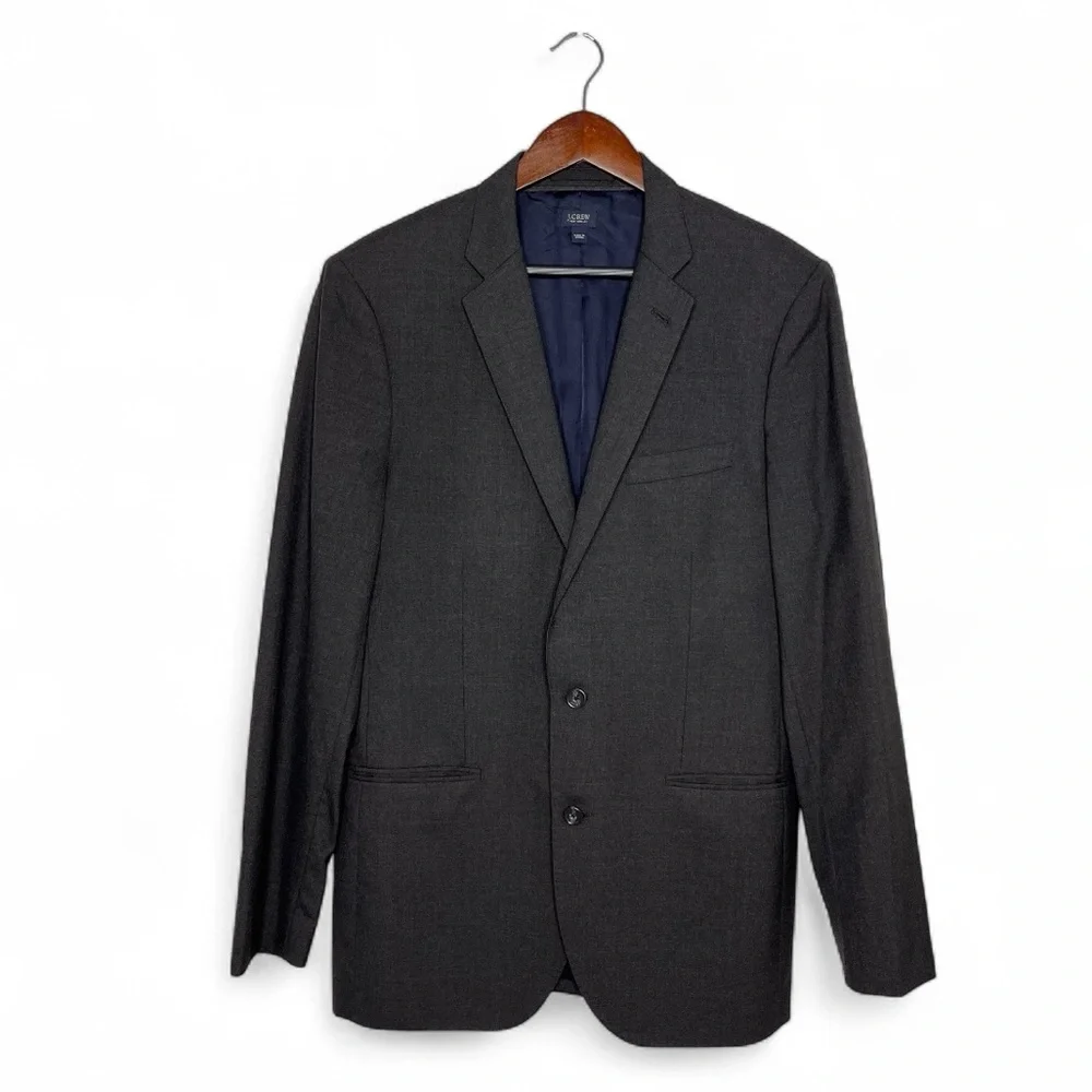 J. Crew Loro Piana Wool Ludlow Jacket Blazer Suit Dark Gray Grey 40L 40 Long